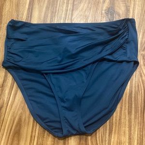 Women’s Navy Swim Bottom with Twist Waistband